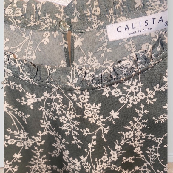 Anthropologie Floral Long Sleeve High Neck Blouse Calista Size Small - Picture 3 of 3